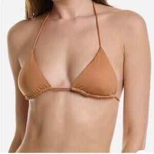 ALC Neutral Tan Devin Triangle Bikini Top XS NWT